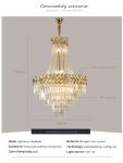 Modern Crystal Chandelier Lighting High Quality Staircase Gold Led Hanging Lamp