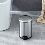 Pedal Stainless Steel Trash Can 3L 5L 12L 20L 30L for Home Bathroom Kitchen