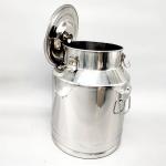 SUS201 20L Stainless Steel Milk Can 0.8mm Thickness Steel Buckets With Lid