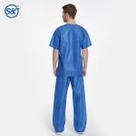 Short Sleeve SMS Hospital Scrubs Suit Set Clothing Disposable Uniform Scrub Suit