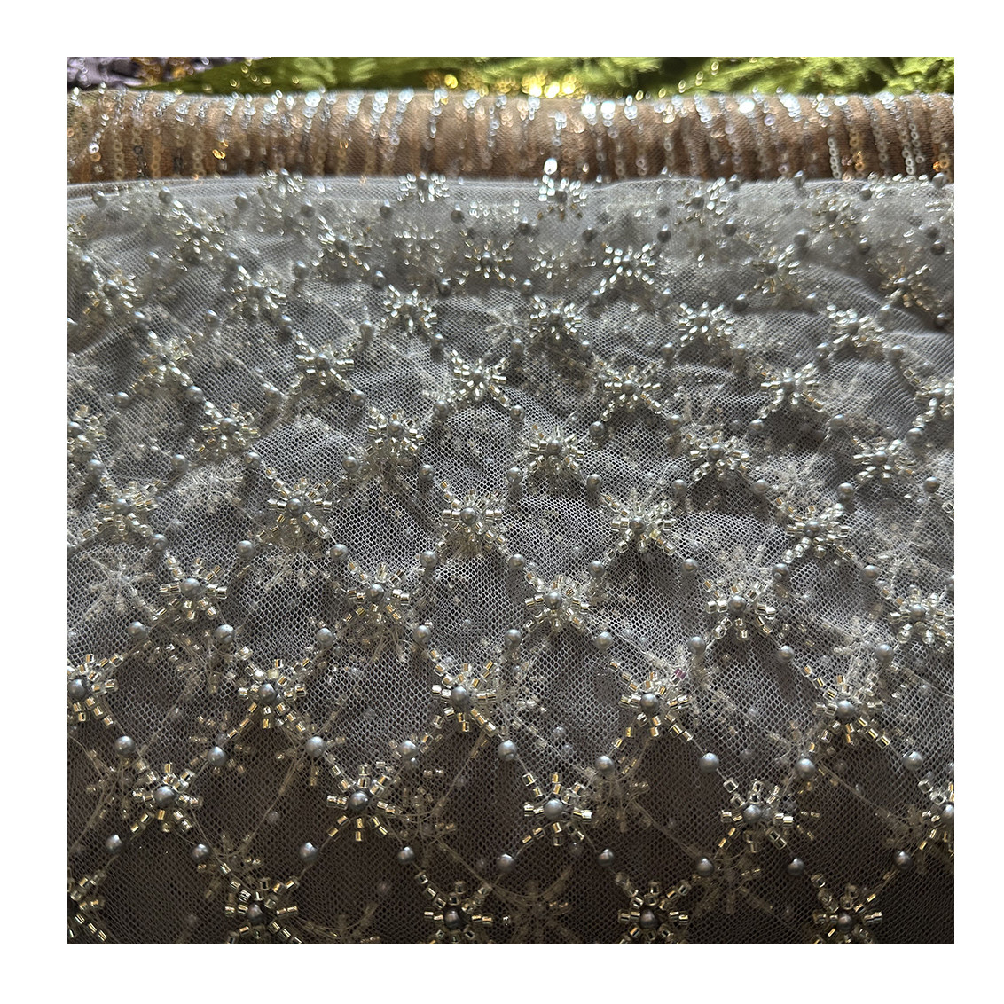 Wholesale Supply Hand Work Embroidery Lace Fabric For Ethnic Dress Fabric For Women Casual Use