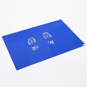 China Entrance Door Dust Clean Pad 18*36inch Blue White 30 layer 3.5C Cleanroom Hot Antibacterial Sticky Mat on sale