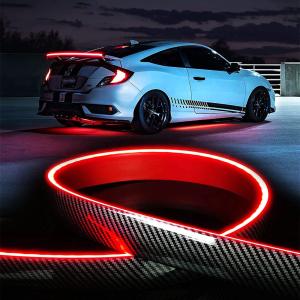 Wholesale 129.79 x 3.51 x 1.02 cm Packaging Size Luminous Car Spoiler with LED Strip Light from china suppliers