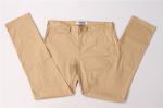 Soft Touch Beige Men's Chino Casual Pants 97% Cotton 3% Spandex