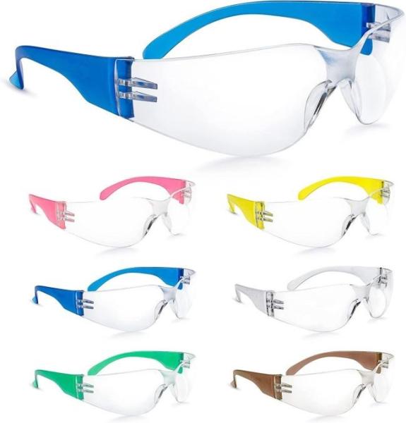Blue Polycarbonate UV Protection Eye Protection Safety Glasses Scratch Resistant