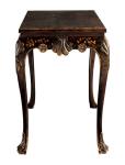 Luxurious Black Wood Console Table For Modern Living Room , Round Console Table
