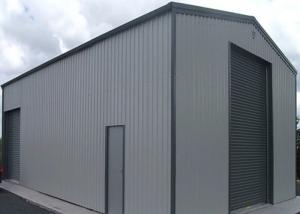 China Prefab warehouse/workshop/hangar/garage/chicken shed, container house use steel structure building on sale
