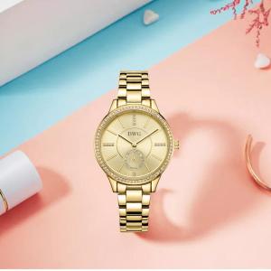 Wholesale 3ATM Waterproof Japan PC21S Alloy Quartz Watch 18k Gold IP30 from china suppliers