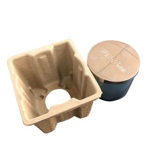 Wholesale Brown Paper Pulp Moulded Trays Compostable Corrugated Cardboard Trays from china suppliers