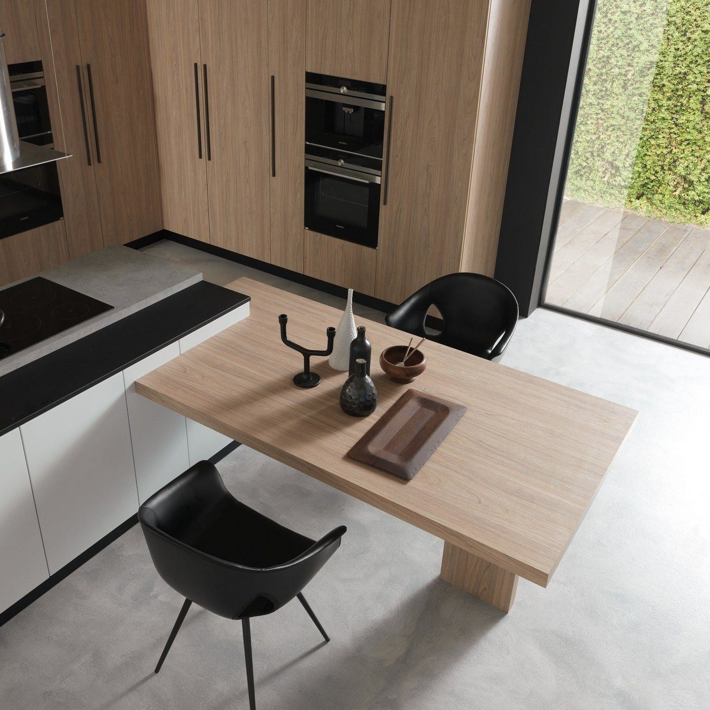 Luxury Kitchen Furniture Solid Wood Kitchen Cabinet With Modern Quartz Stone Countertop Kitchen Cabinet Sets