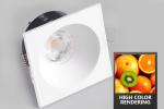 85 Minimeter White Square Recessed Downlights 220v Led Spotlight Anti Glare