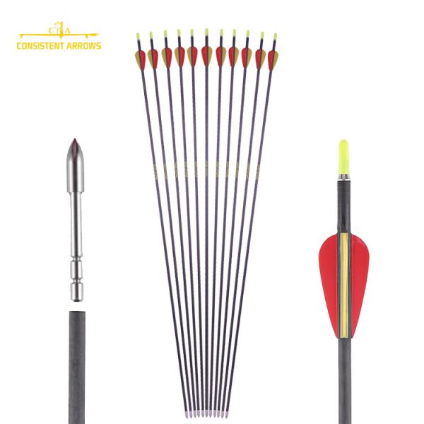 ID.165( 4.2mm) Carbon Fiber Child's Arrow For Practice , Youth Beginner Practice