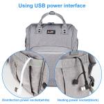 300D PU Cation Nursing Bottle LED UV Disinfection Mummy Bag