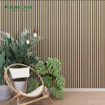Interior fluted akupanel eco-friendly sound absorption slatted akupanel Board