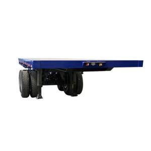 Wholesale 30 Ton Low Bed Trailer with Leaf Spring Suspension and Flatbed Container Trailer from china suppliers
