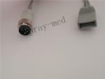 4 Pin stockert Utah IBP Blood Pressure Cable TPU Material With 4.0mm Diameter