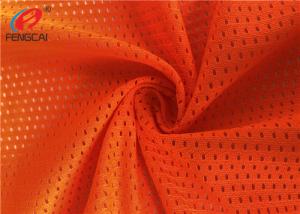 Wholesale Bright Orange 100 Polyester Mesh Fabric , Reflective Safety Material For Police Uniform from china suppliers