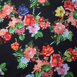 Wholesale Woven Flower Viscose Fabric Texture Customized Digital Printing Light Blue Velvet from china suppliers