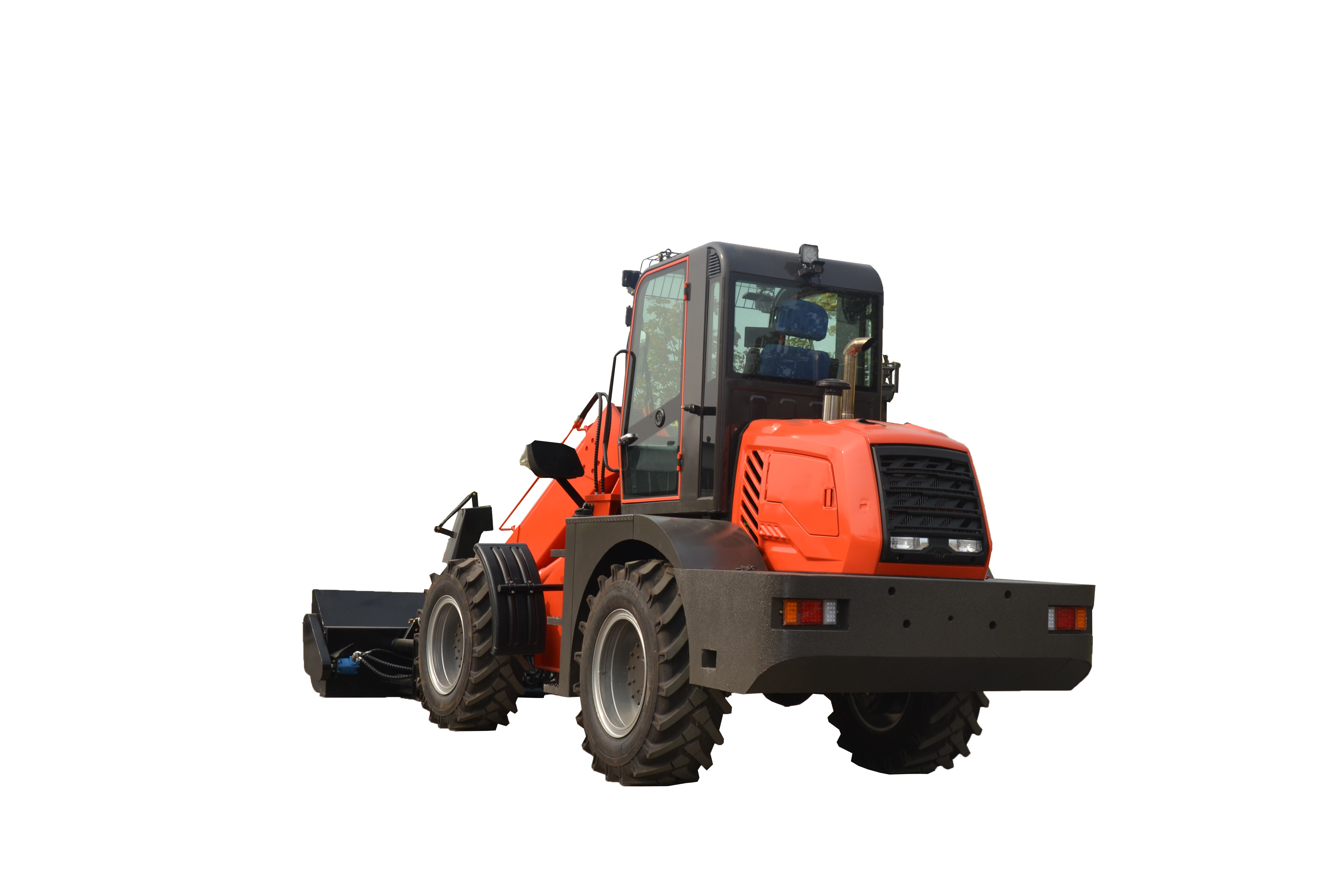 Yellow 2350mm Wheelbase 2500kg Telescopic Wheel Loader