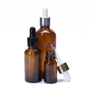Wholesale 15ml 30ml Amber Essential Oil Dropper Brown Glass Bottles With Measurement Dropper from china suppliers