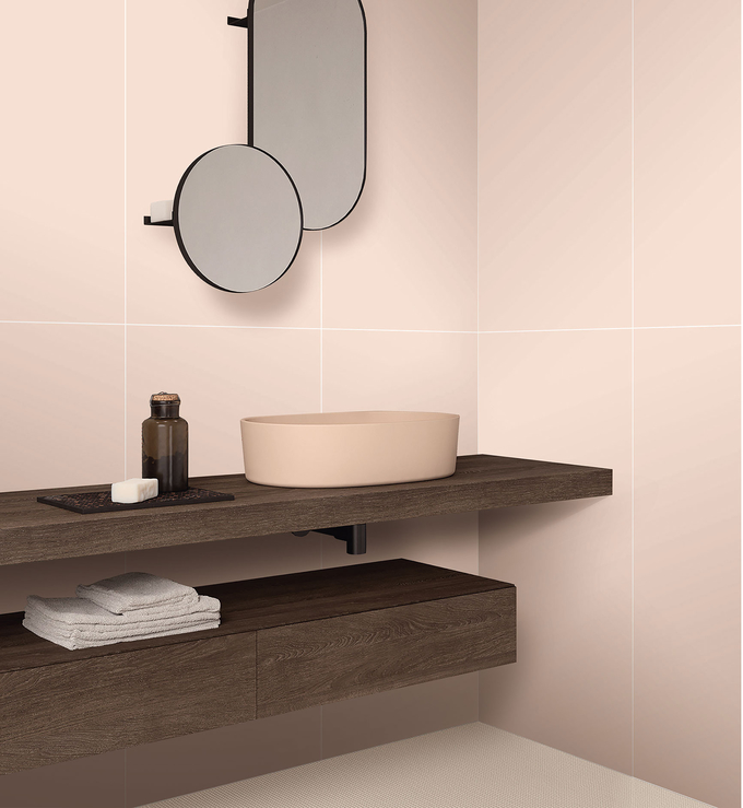 Pink Indoor Wall 48"X24" Tiles And Anti-Slip Baby Face Glazed Porcelain Tile For Balcony And Rebuilding