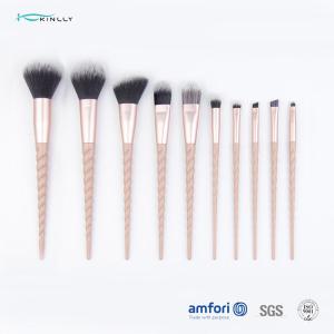 Wholesale 11 Pieces Plastic Makeup Brushes Set With Three Colors Hair Tips from china suppliers