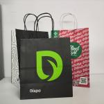 weed Flower Paper Shopping Bag Flat Bottom Packaging Bag With Handle