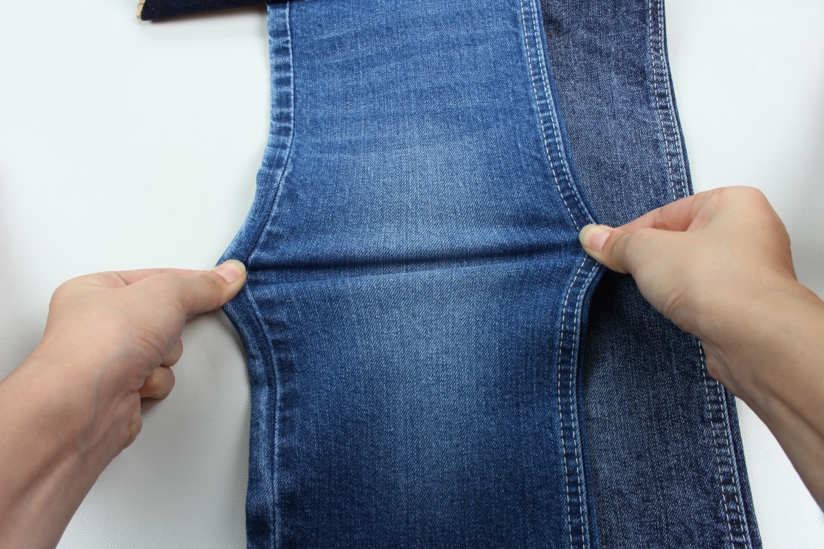 Cotton Spandex 11 Oz Dark Blue Warp Slub Woven Denim Jeans Fabric