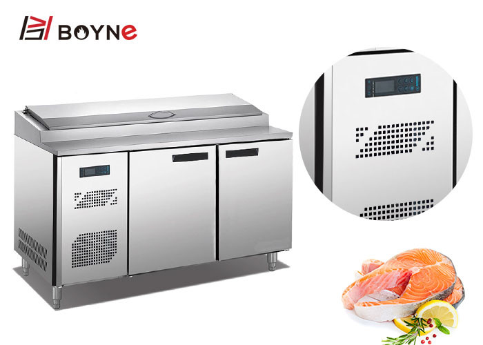 Pizza Shop Kitchen Work Table Stainless Steel With Pans Catering Equipment