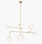ARN 5380 Vsual Comfort Linnea 59" Chandelier Soft Etched Class / Clear Glass