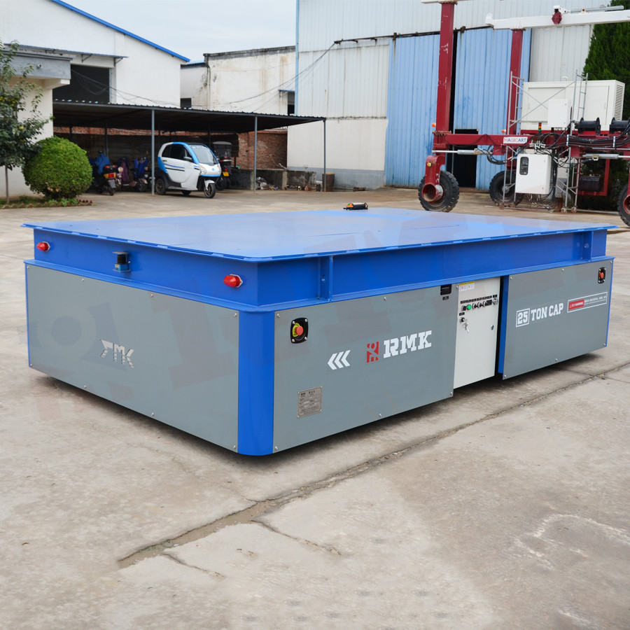 For Steel Plate Transport , 25 Tons Industrial Trackless Transfer Car CE Certificate
