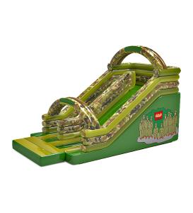 China Children Fun Park Inflatable Green China Army Slide For Rentals on sale