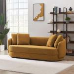 Waterproof Metal Dining Room Chairs Yellow Fabric Sofa For Commercial Use