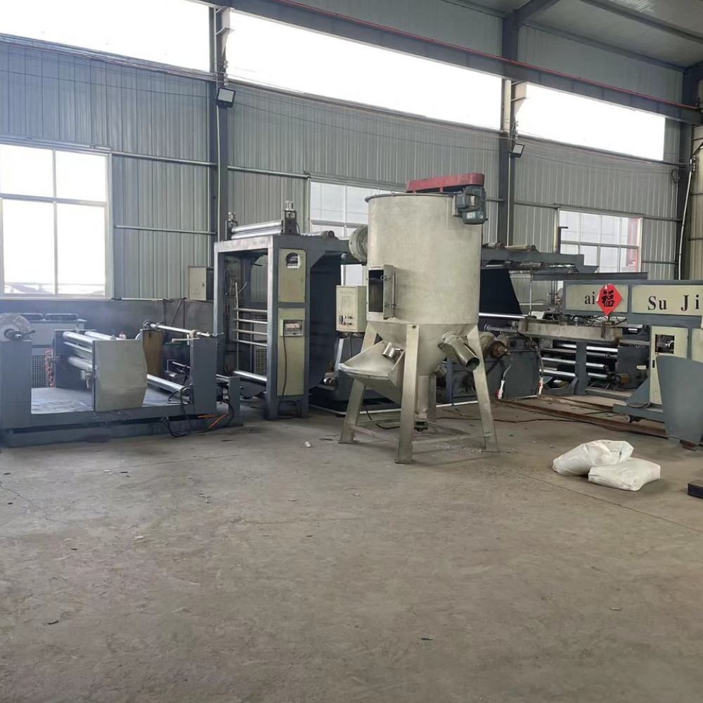 Second Hand 1.7M PP PE Tarpaulin Fabric Woven Bags Extrusion Coating Lamination Machine