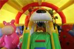 0.9mm PVC Material Children'S Inflatable Bounce House Madagascar Style