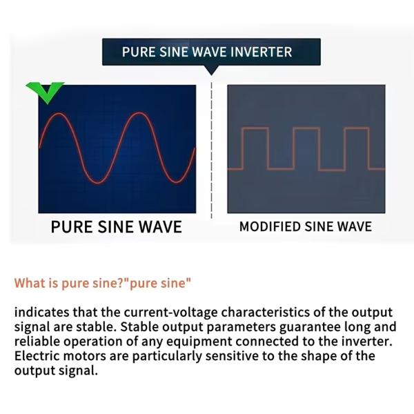 Output Current 9.09A 110V / 4.54A 220V DC/AC Inverters 500W 1000W 2000W Lithium Battery Pure Sine Wave Car Power Inverter