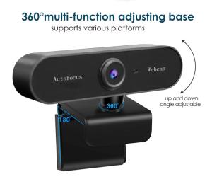 Wholesale Lightweight Autofocus USB Webcam With Microphone , 1080p Webcam With Mic from china suppliers