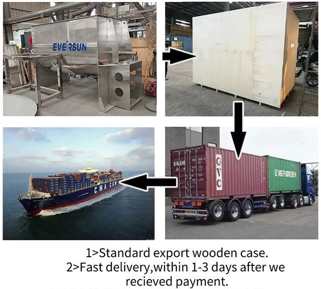 Industrial Food Processing Ribbon Mixer Paddle Mixer Machine With 20 - 100rpm