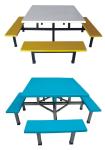 fiberglass or FRP dining table and square stool