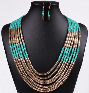 Wholesale European and American big bohemian jewelry hand-woven multi-meter Pearl Necklace from china suppliers