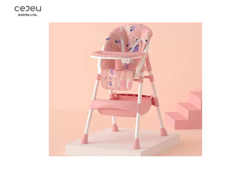 117*44*54CM Easy Storage Baby Feeding High Chair PU Seat 16KG