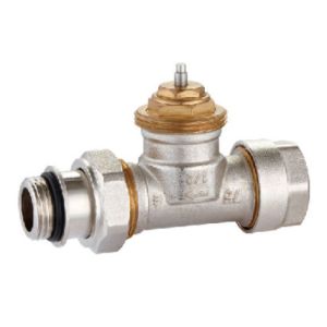 Buy cheap Straight Thermostatic Radiator Valve 1/2'' With Adapter For 16mm PEX Pipe Nickel from wholesalers