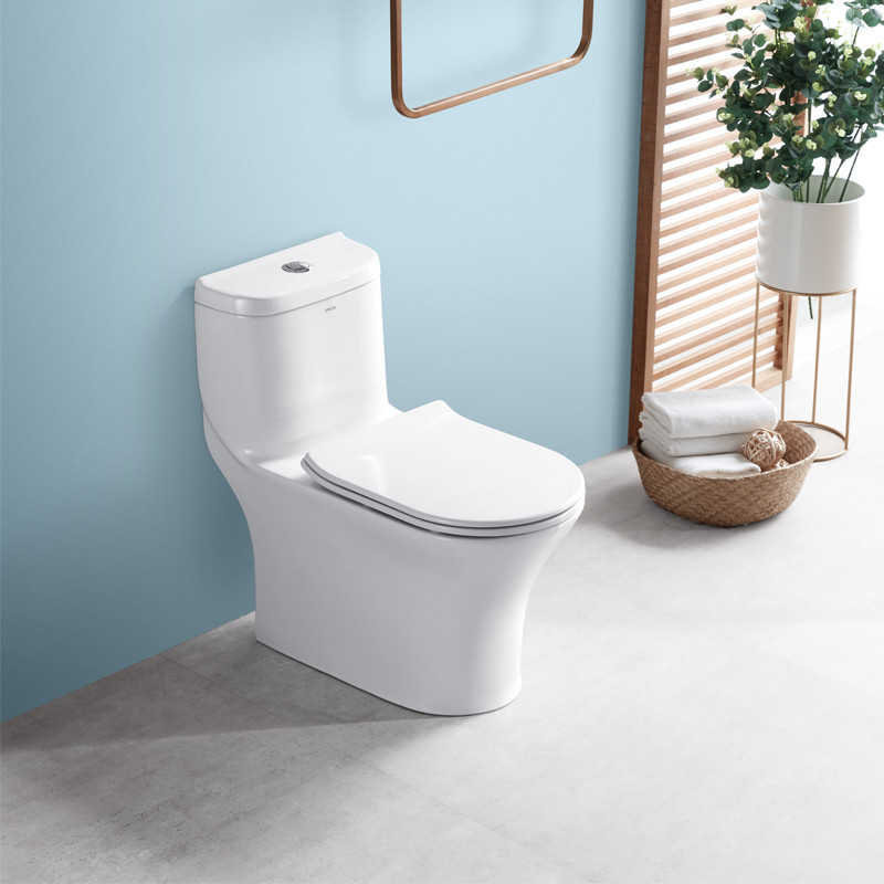 0.8/1.28 GPF Dual Flush Elongated One Piece Toilets Water Efficient