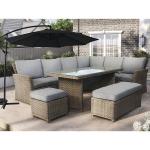 Stool Size L.44 X W.44 X H.41cm AJUNION PE Rattan Garden Set for Your Outdoor