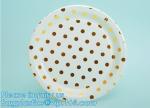 New Design birthday Party Gold Foil Golden Dot Hot Stamped Disposable Paper