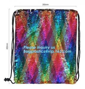 China Shining Sequin Backpack Back Pack,Glitter Drawstring Backpack Bling Shining Bag Shoulder Bag Sequin Backpack, bagplastic on sale