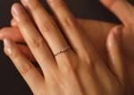 Solid 14K Real Diamond Jewellery Ring Brilliant Cut ODM For Anniversary