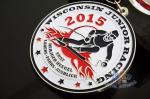 Red / White / Blue Ribbon Custom Sports Medals For Skating , Skiing Events
