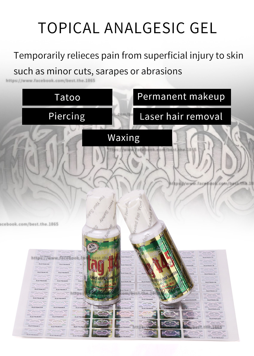 Microneedling TAG#45 Numbing Gel Tattoo Anesthetic Instant Pain Relief Gel 10g