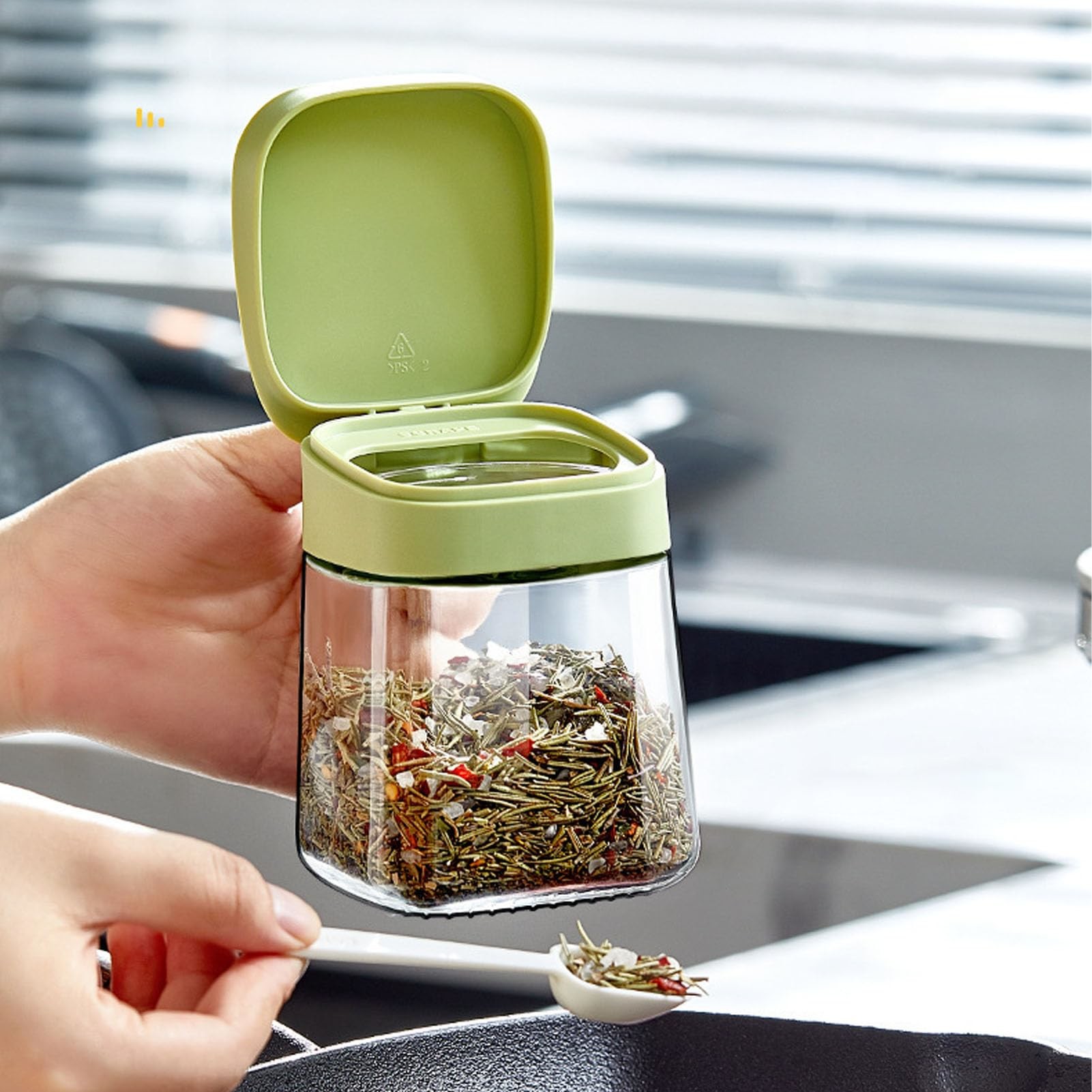 ‎10.9 Ounces Salt Sugar Pepper Spice Storage Containers Glass Seasoning Jar Set Leakproof